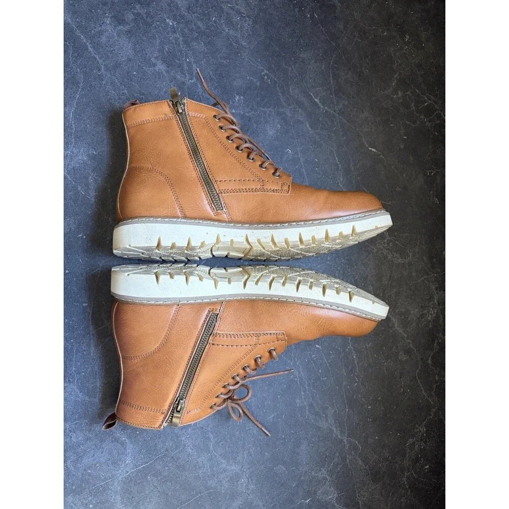 Steve Madden Men’s P-Broome Cognac Brown Chukka Boots  US Size 10